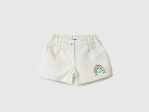 Solid Regular Fit Denim Shorts