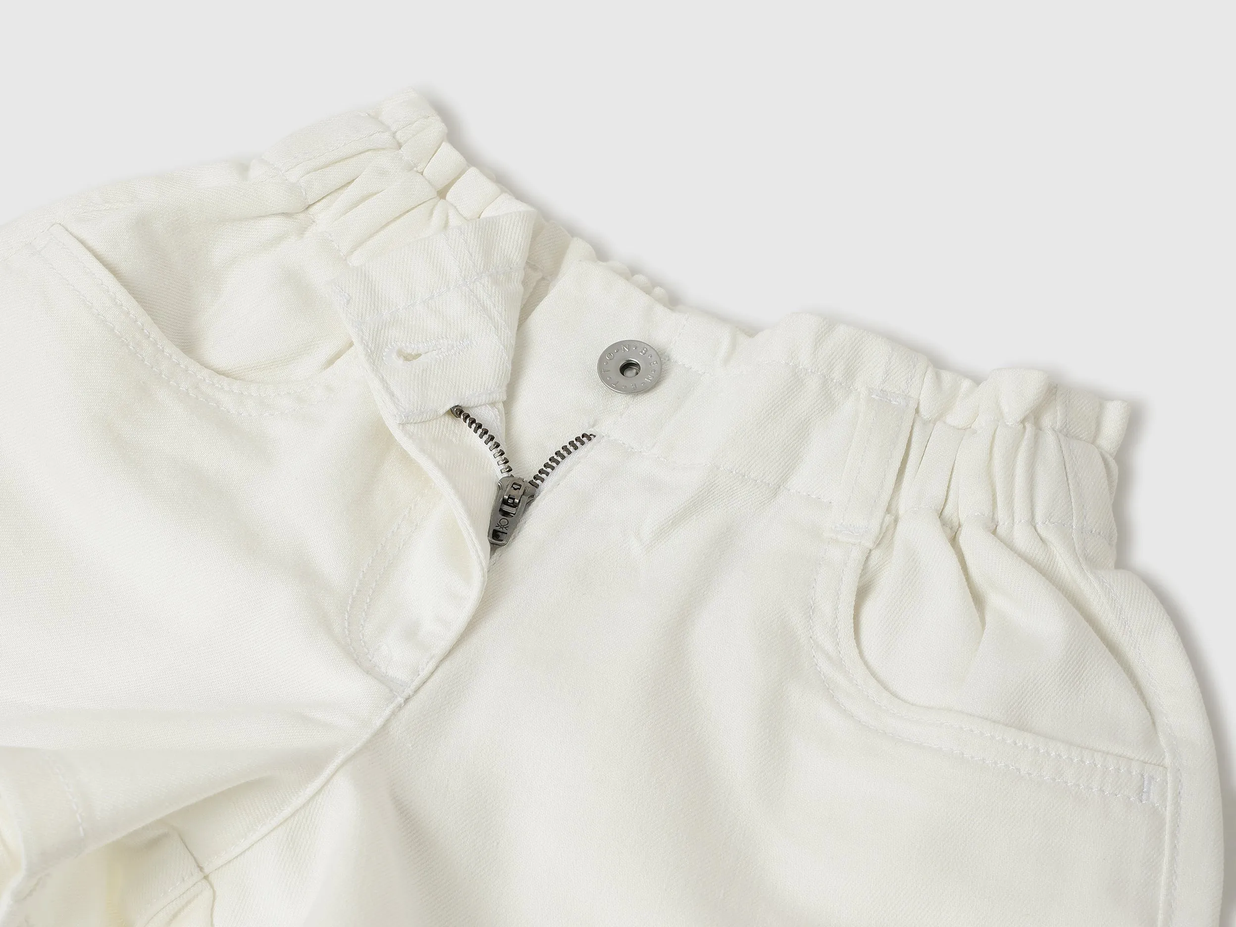 Solid Regular Fit Denim Shorts