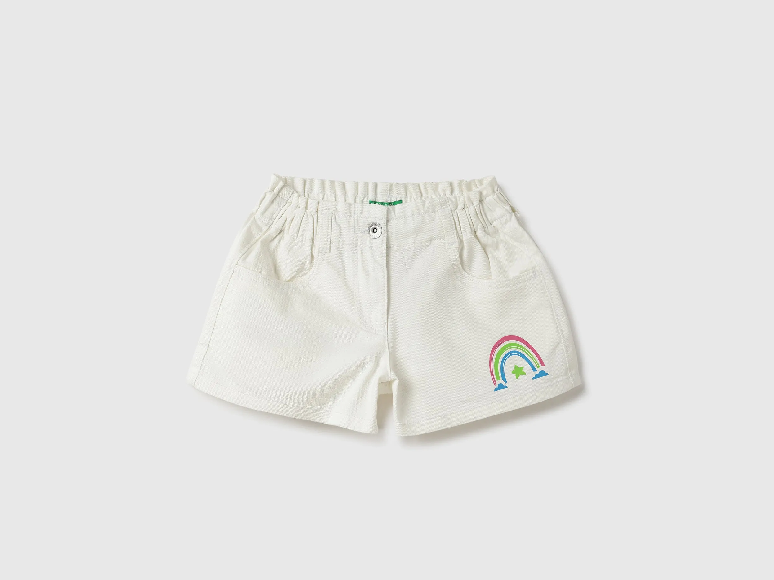 Solid Regular Fit Denim Shorts