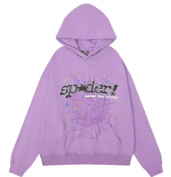 Sp5der Wed Hoodie Light Purple