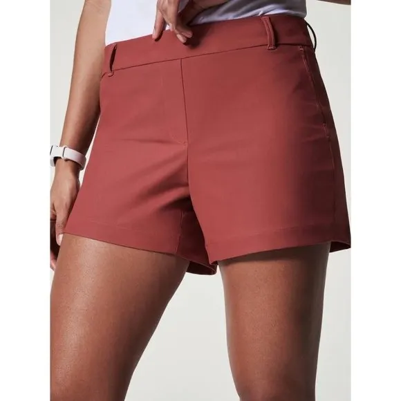 SPANX Sunwashed red 4&quot; Sunshine Shorts Size XL NEW