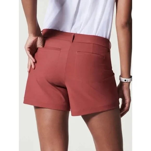 SPANX Sunwashed red 4&quot; Sunshine Shorts Size XL NEW