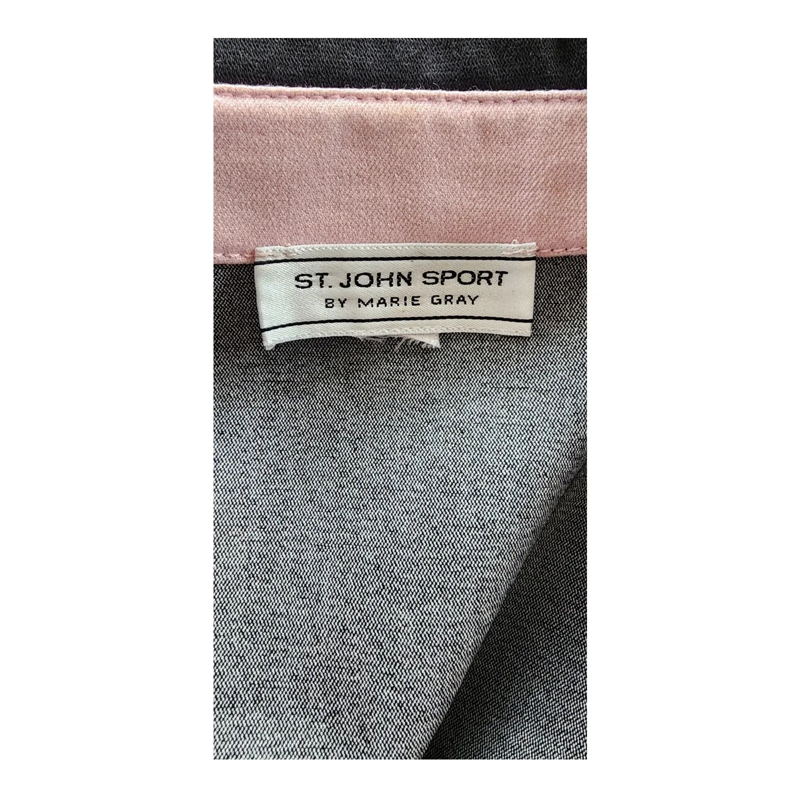 St John Sport Jacket Black Denim Button Down / Large