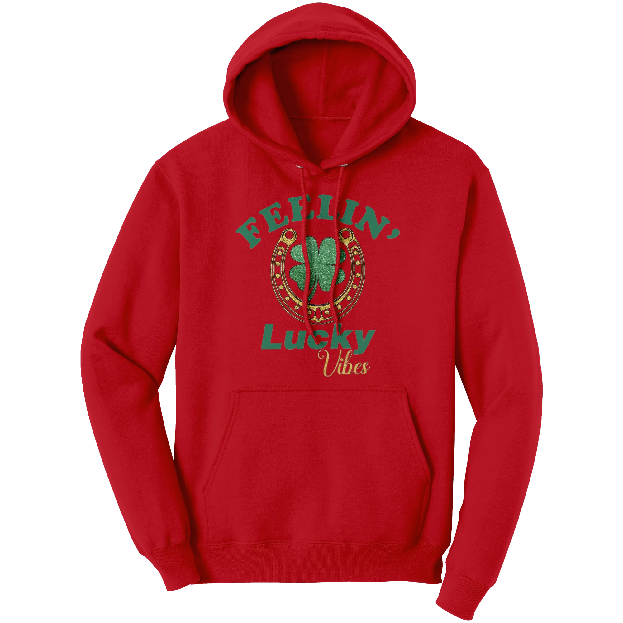 St Patricks Day Hoodie, Feeling Lucky Vibes Hoodie, St Patricks Hoodie, Shamrock Hoodie, Clover Leaf Hoodie, Irish Shirt, Womens Hoodie Gift