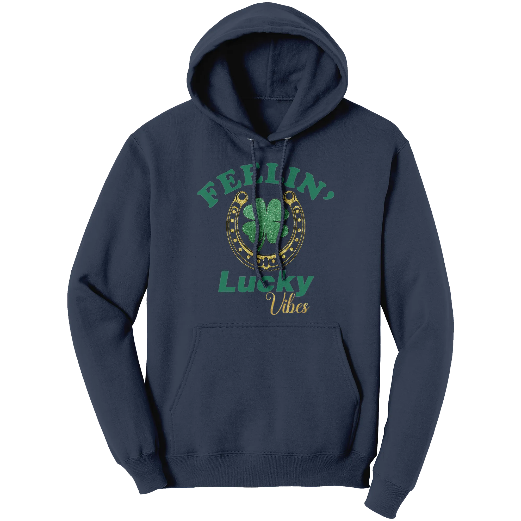 St Patricks Day Hoodie, Feeling Lucky Vibes Hoodie, St Patricks Hoodie, Shamrock Hoodie, Clover Leaf Hoodie, Irish Shirt, Womens Hoodie Gift