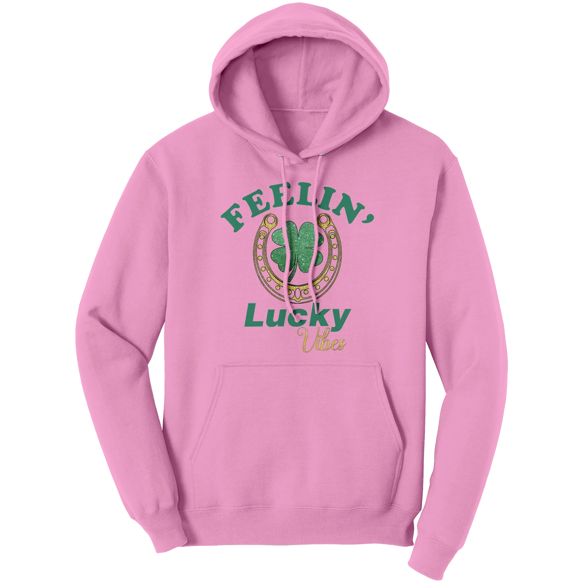 St Patricks Day Hoodie, Feeling Lucky Vibes Hoodie, St Patricks Hoodie, Shamrock Hoodie, Clover Leaf Hoodie, Irish Shirt, Womens Hoodie Gift