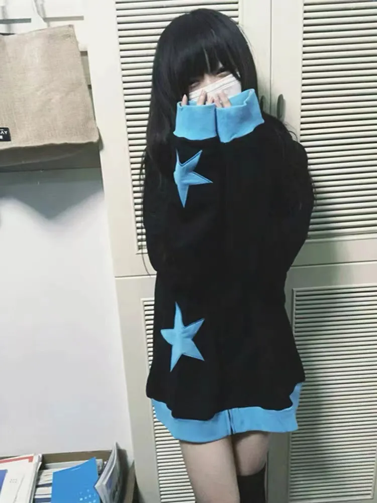 star print hoodie    KF70339