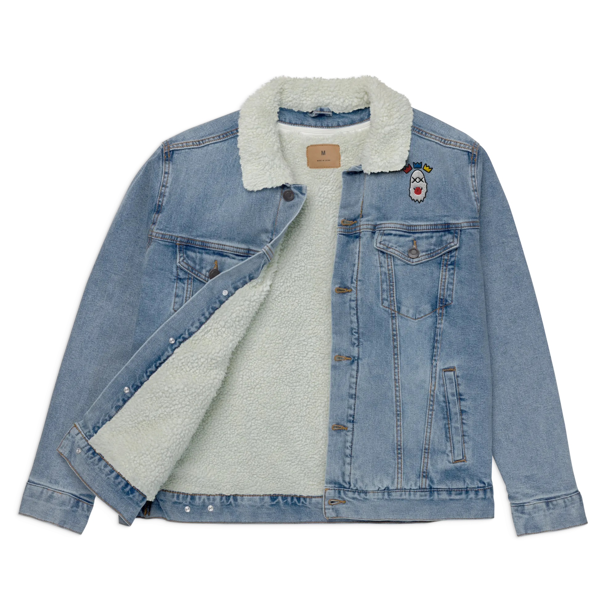 Stash Me - Unisex Crowned Ghost Denim Jacket