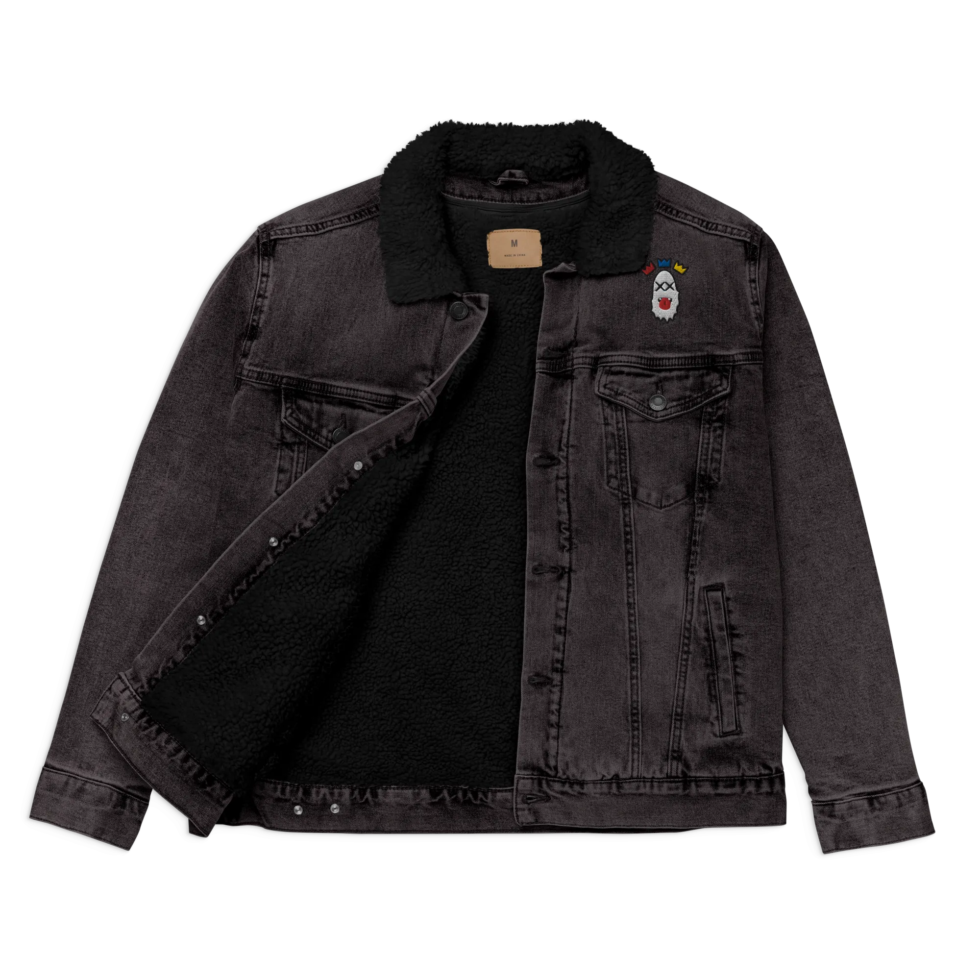 Stash Me - Unisex Crowned Ghost Denim Jacket