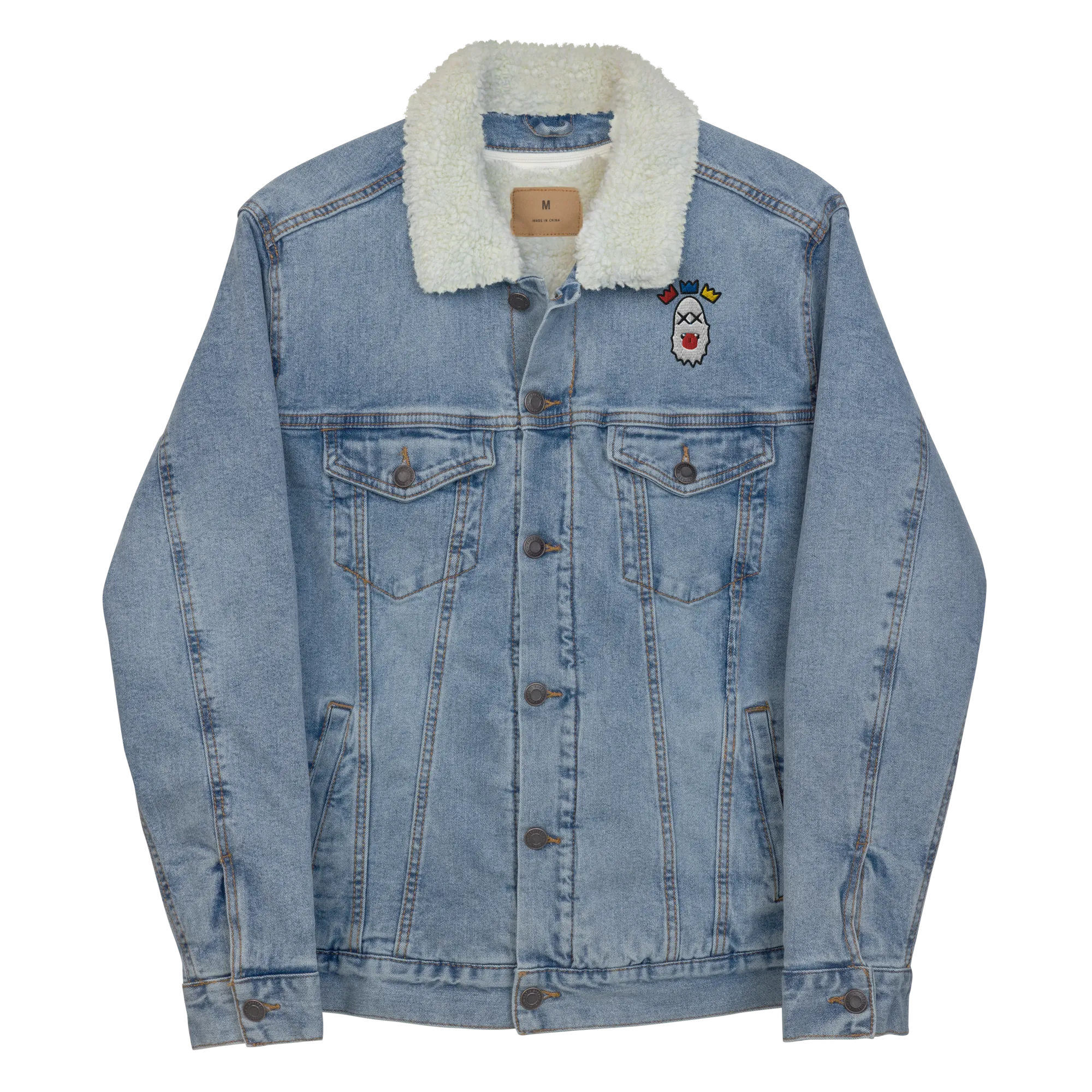 Stash Me - Unisex Crowned Ghost Denim Jacket