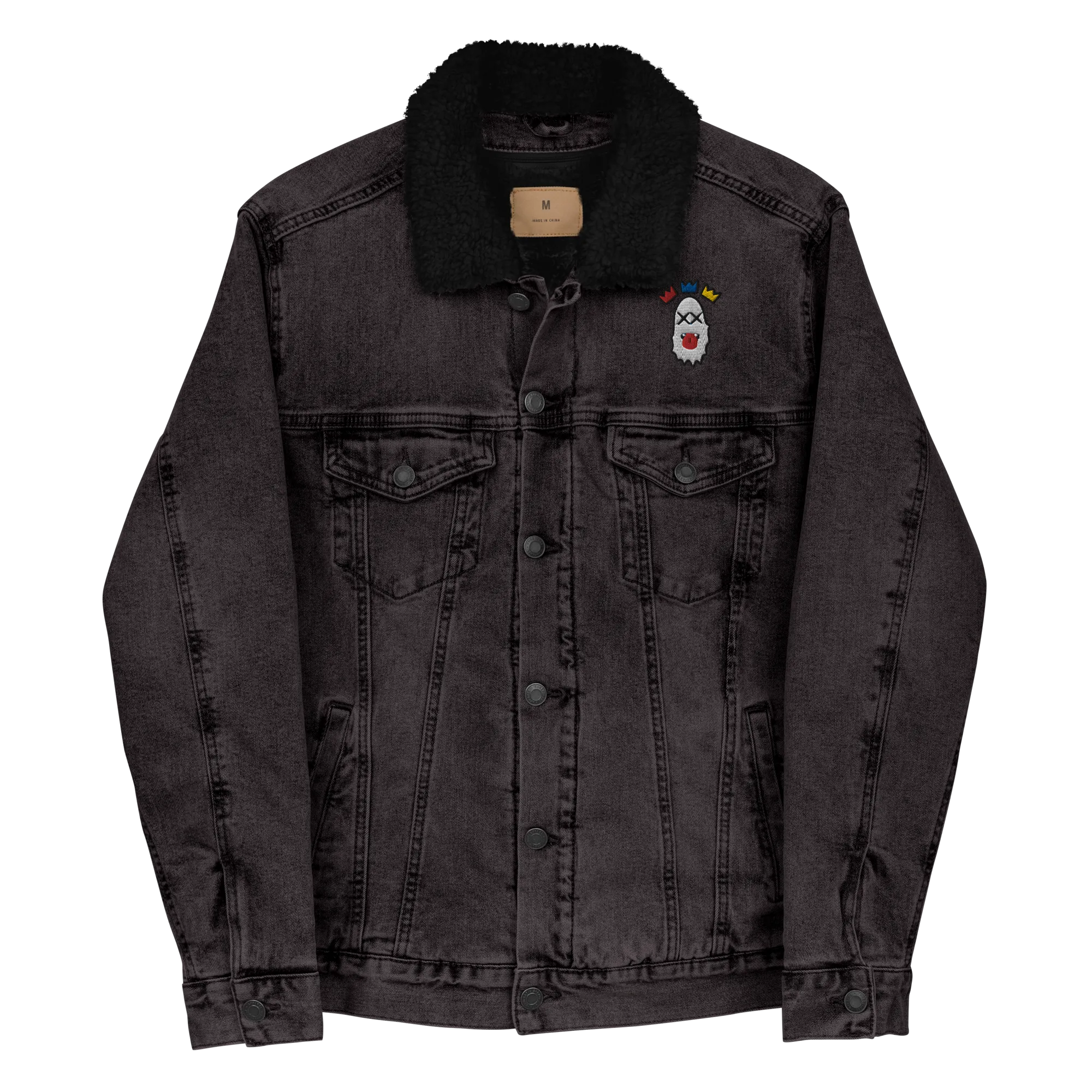 Stash Me - Unisex Crowned Ghost Denim Jacket