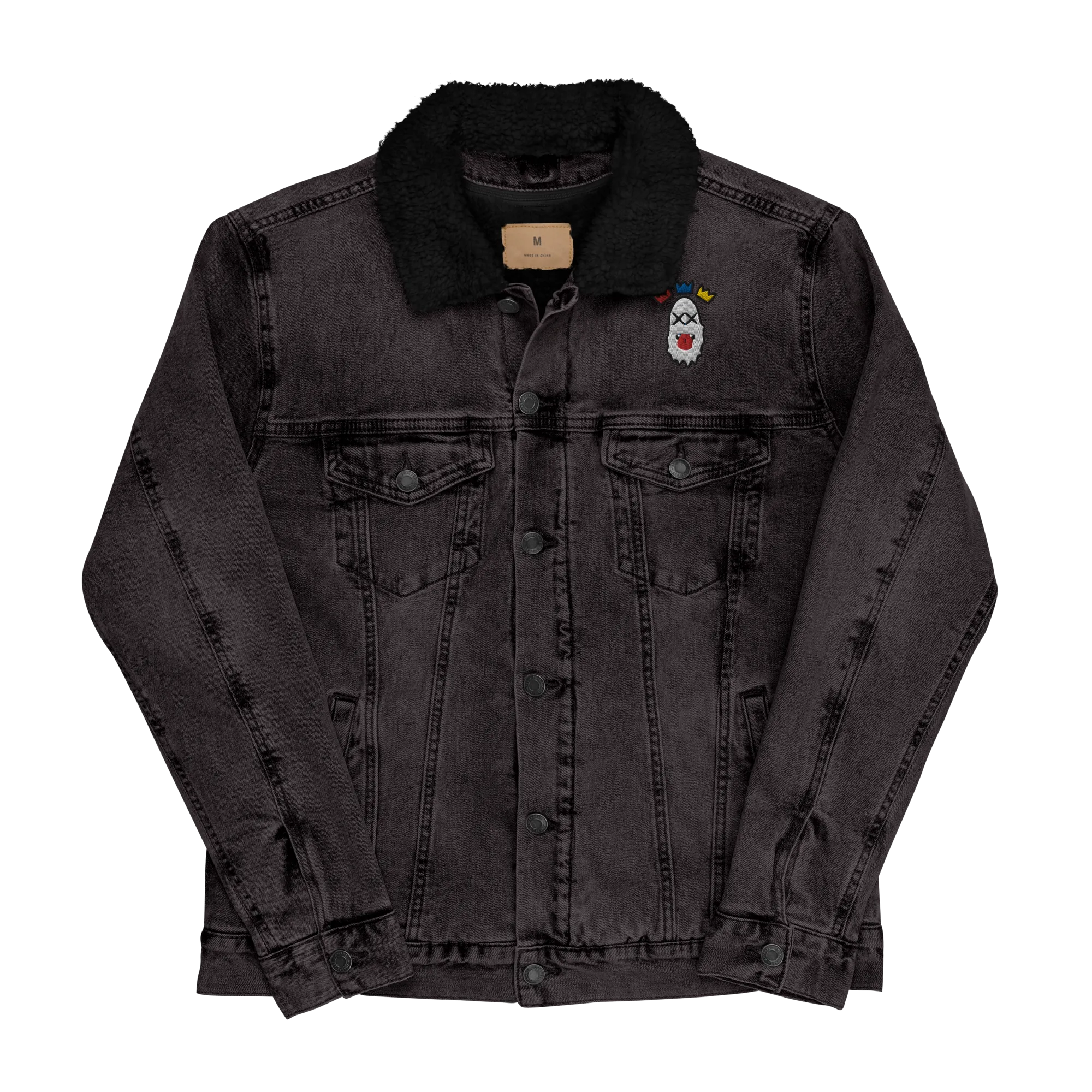 Stash Me - Unisex Crowned Ghost Denim Jacket