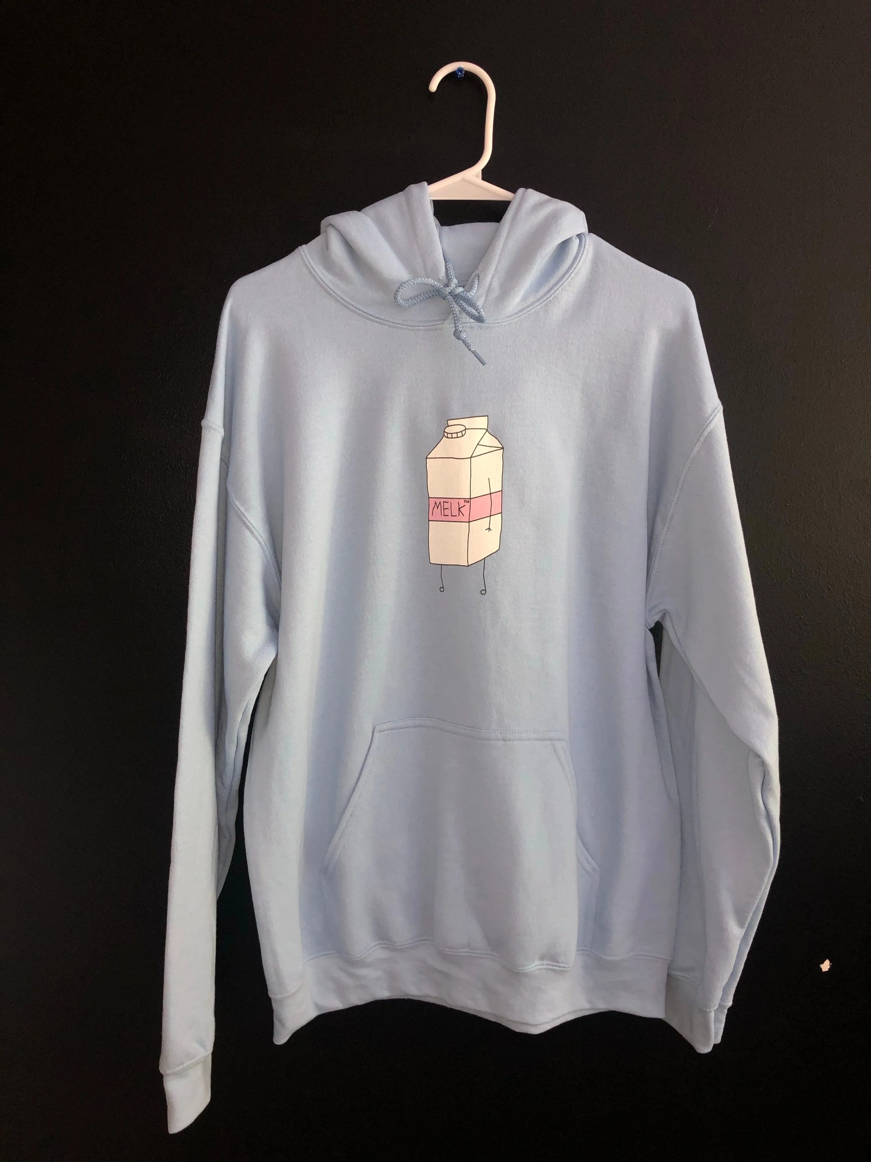 Strawberry MELK Hoodie (Light Blue)
