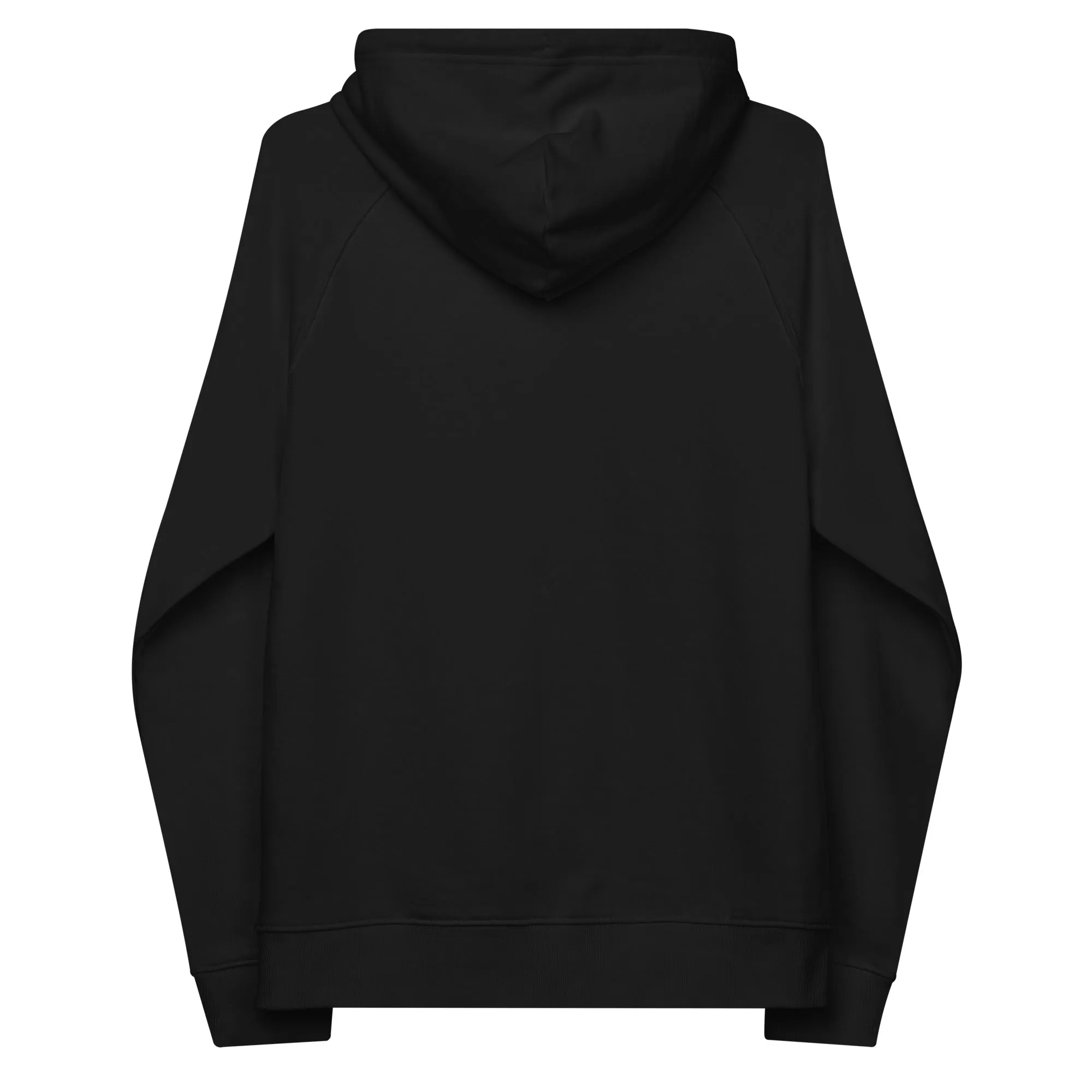 Stud Pride Sweatshirt Spray Paint with Crown on front of Black Eco Raglan Hoodie