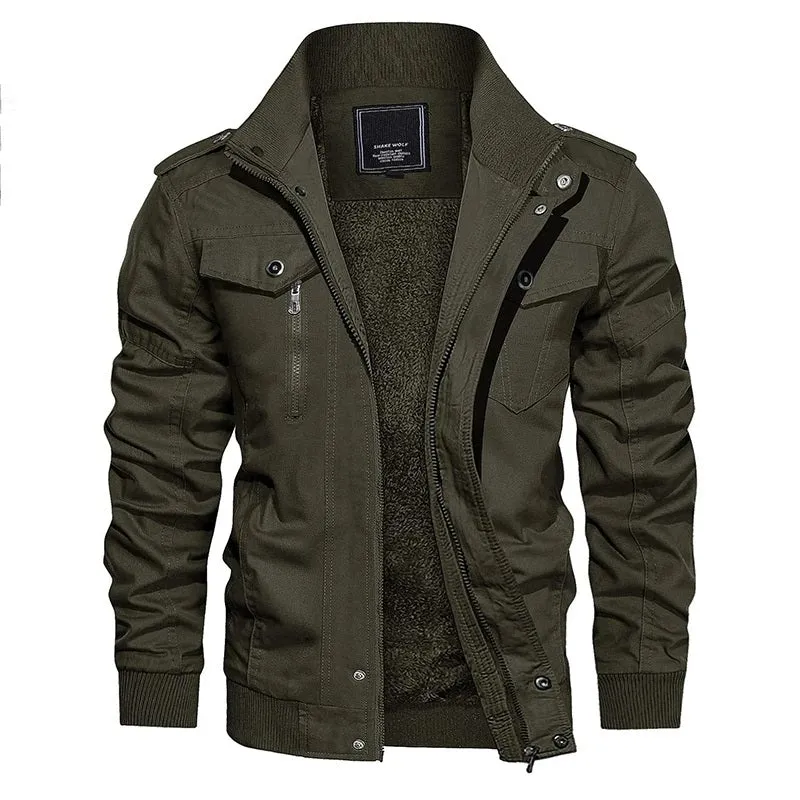 Stylish Long Sleeve Winter Bomber Jacket for Men