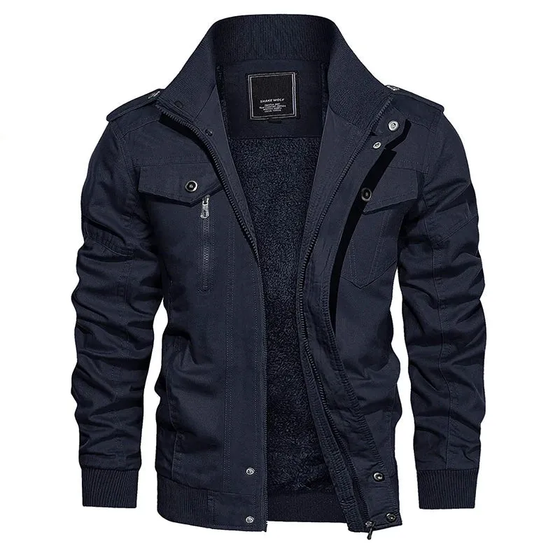 Stylish Long Sleeve Winter Bomber Jacket for Men