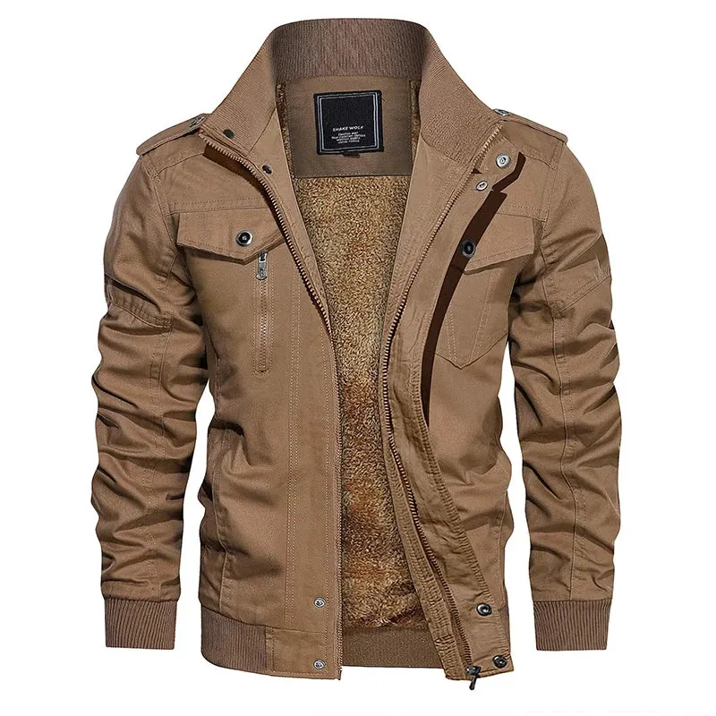Stylish Long Sleeve Winter Bomber Jacket for Men