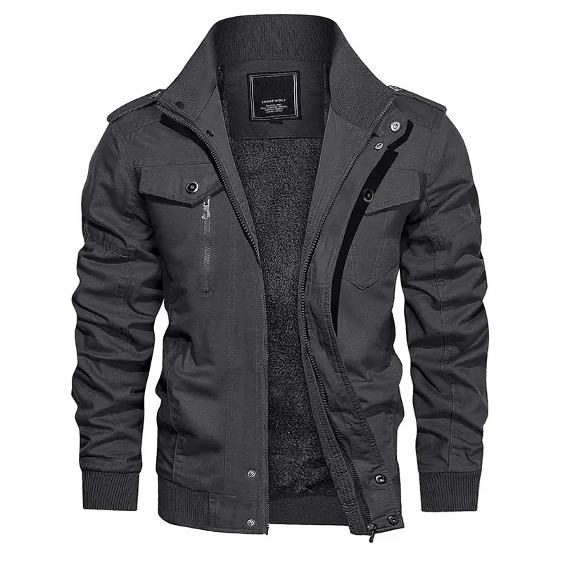Stylish Long Sleeve Winter Bomber Jacket for Men