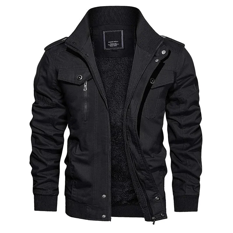 Stylish Long Sleeve Winter Bomber Jacket for Men