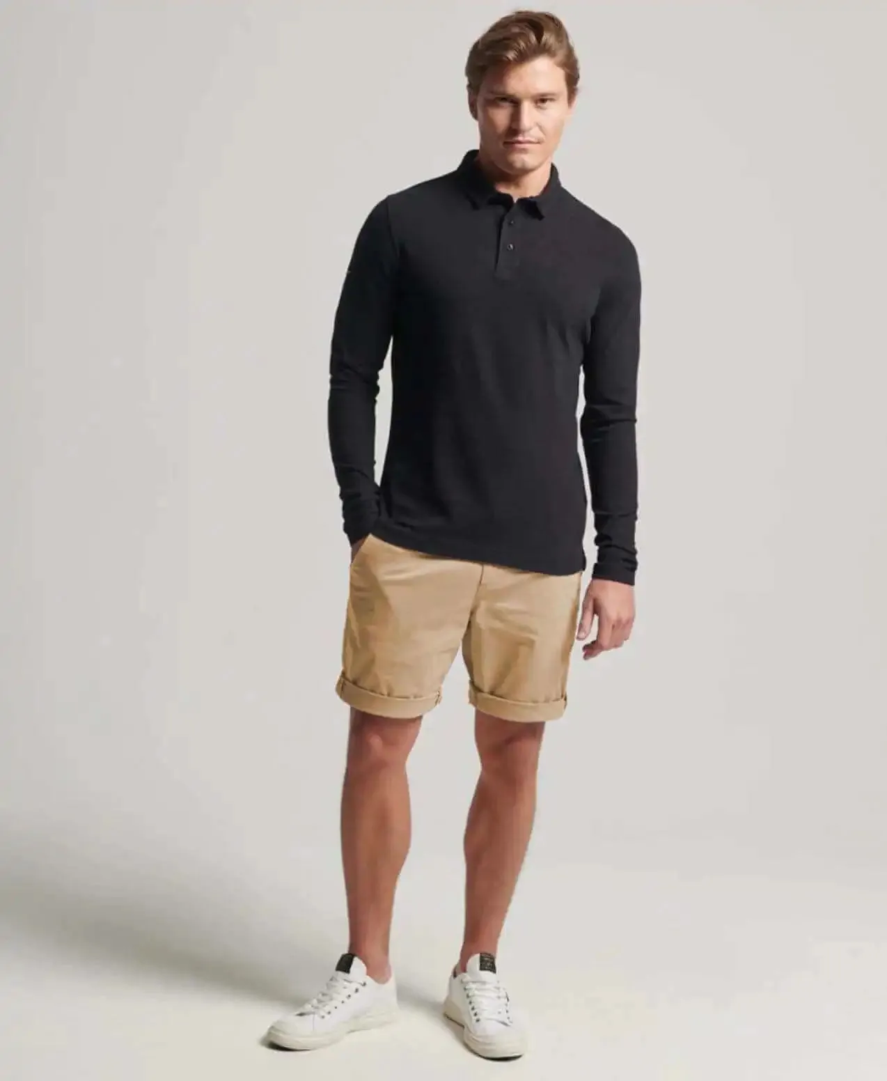 Superdry Studios Core Chino Shorts Shaker Beige