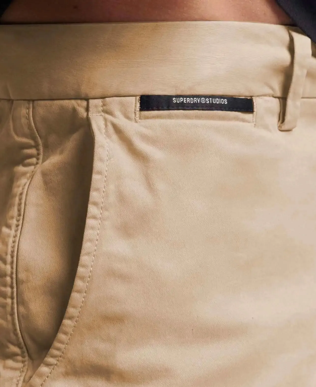 Superdry Studios Core Chino Shorts Shaker Beige