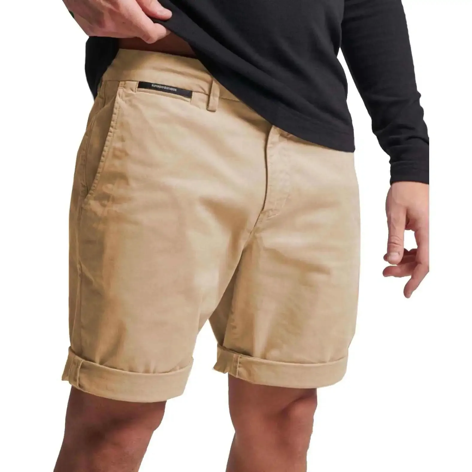 Superdry Studios Core Chino Shorts Shaker Beige