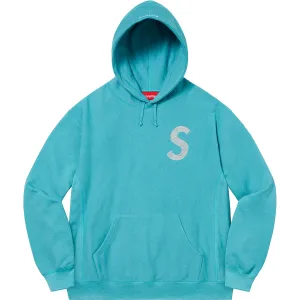 Supreme x Swarovski "S Logo" Hoodie Light Aqua