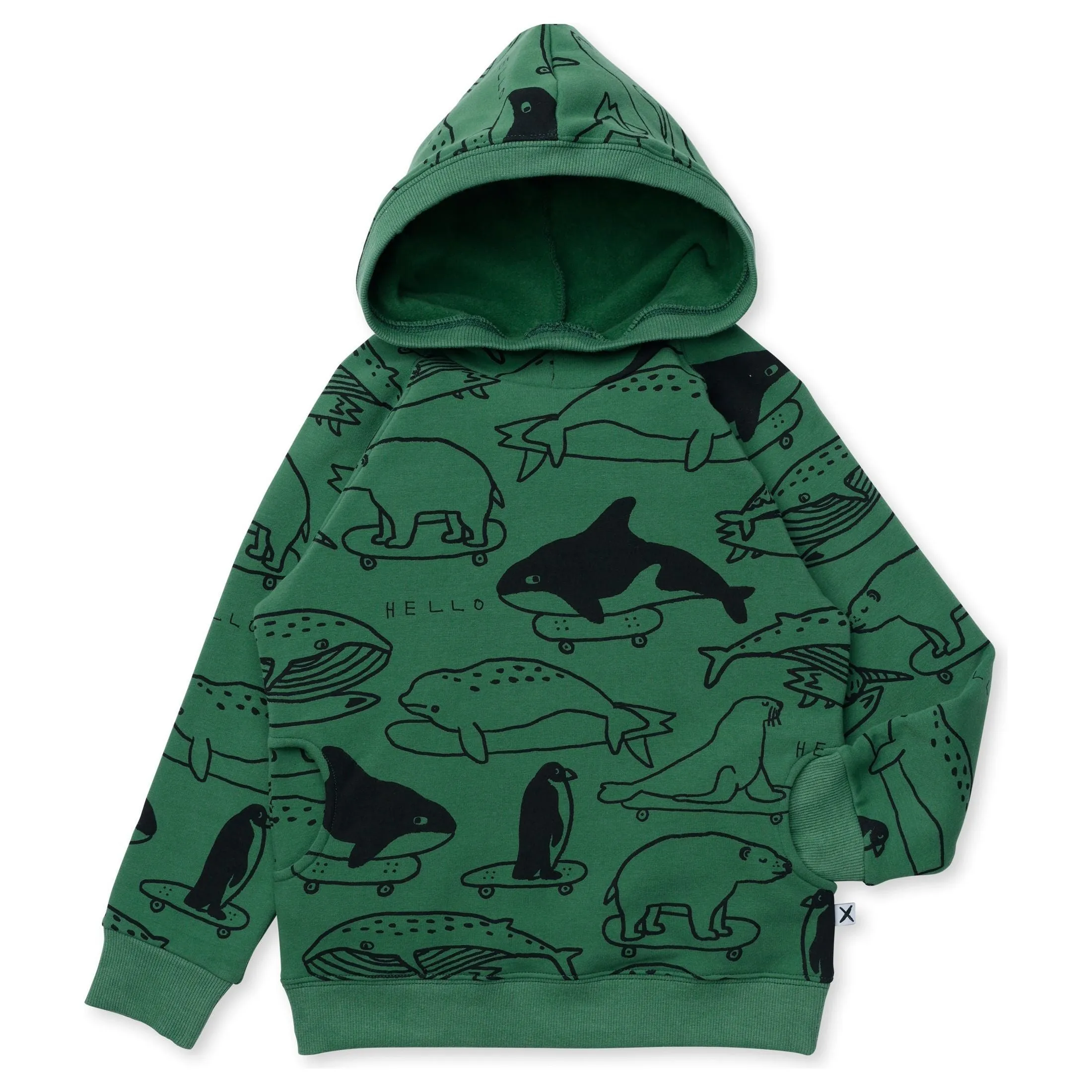 Surf Skate Animals Furry Hood