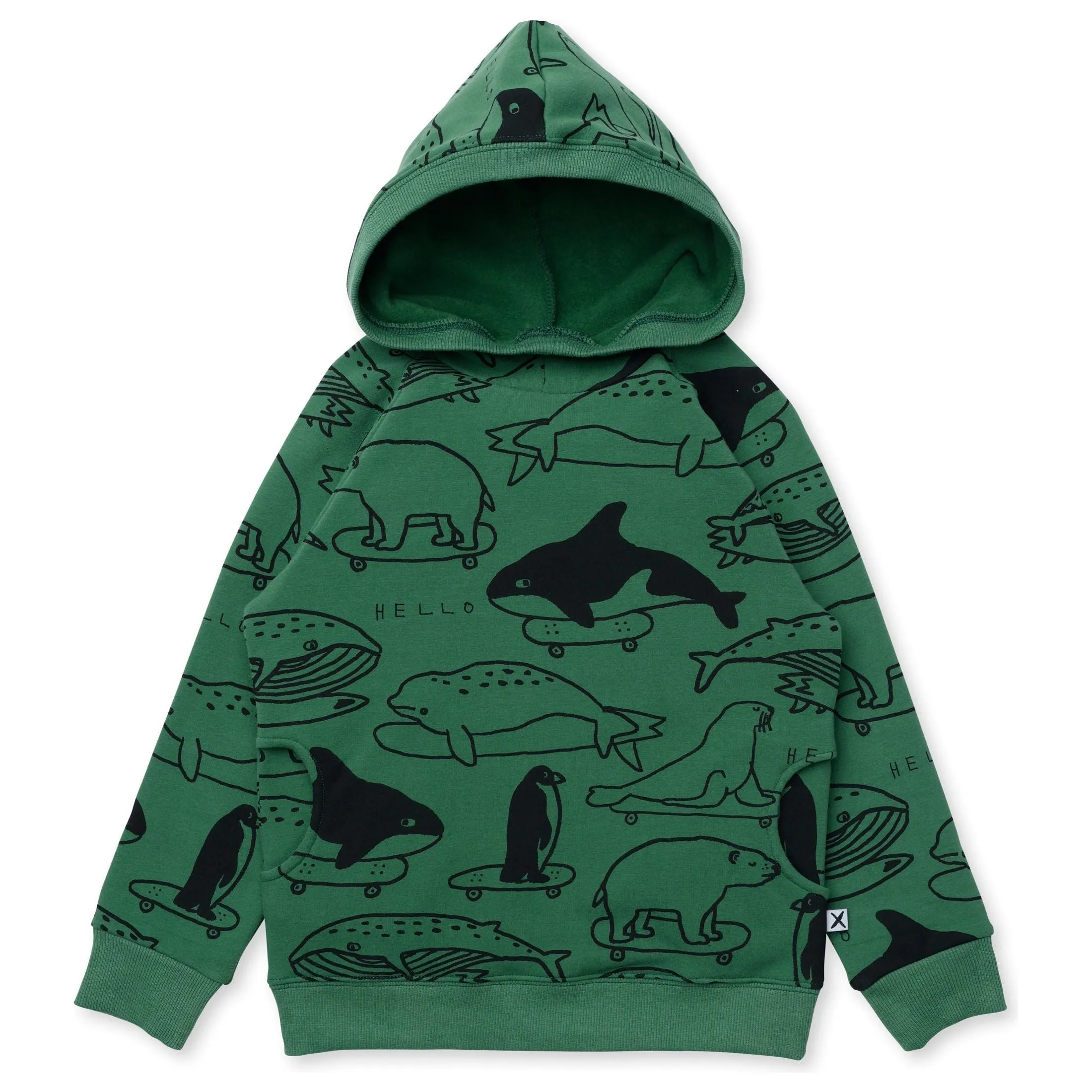 Surf Skate Animals Furry Hood