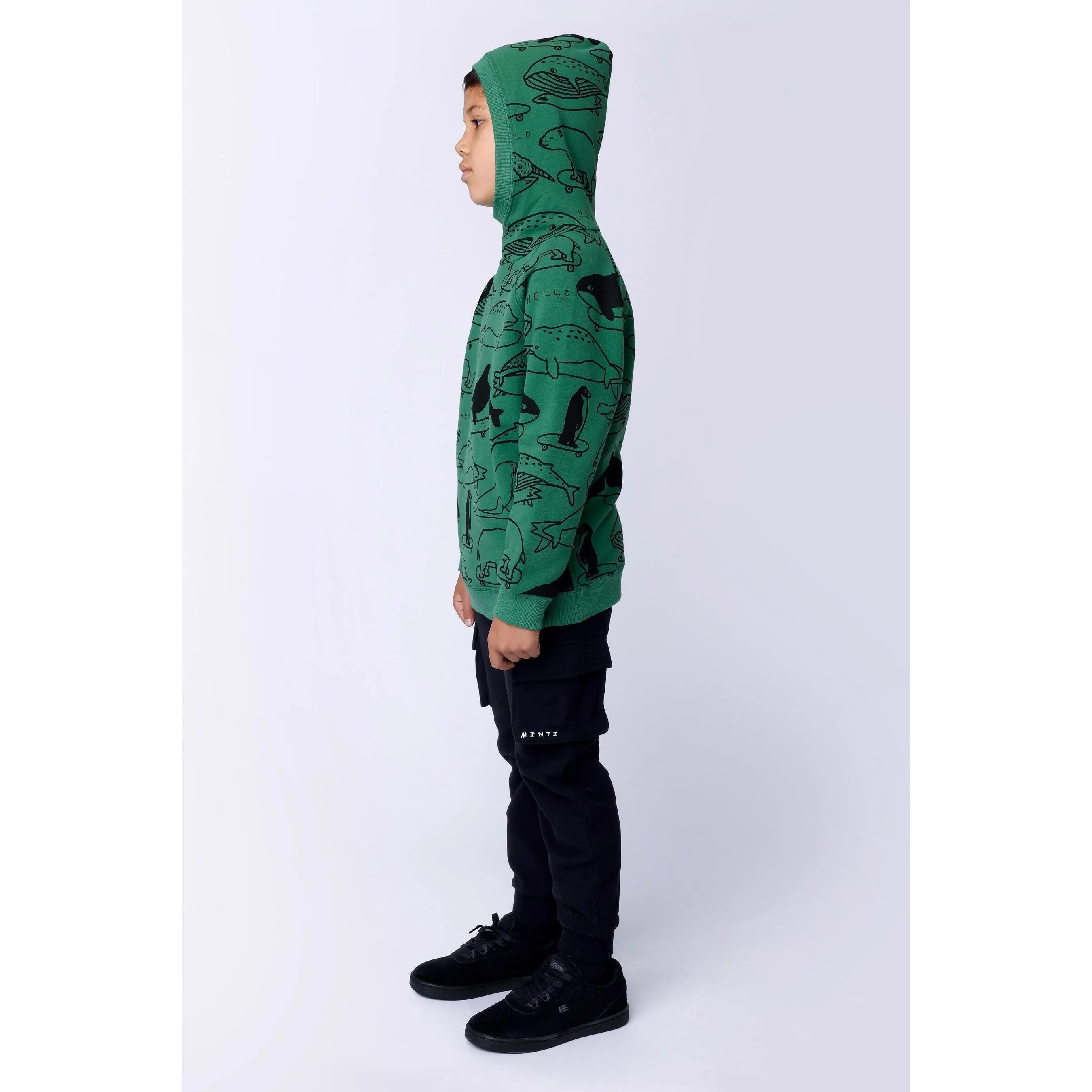 Surf Skate Animals Furry Hood