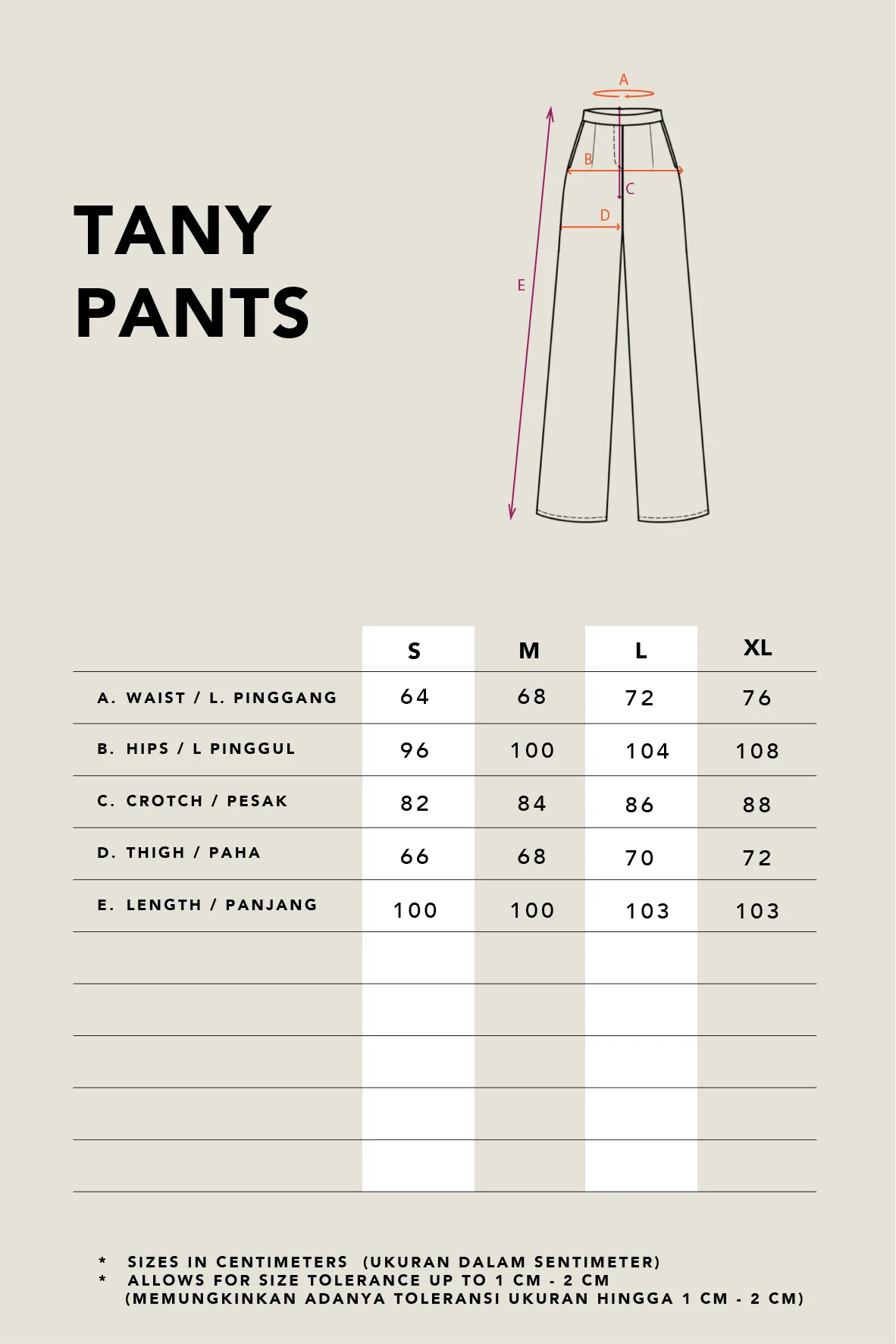 TANY STRAIGHT PANTS TAFFY