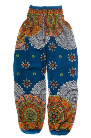 Teal Star Mandala Harem Pants