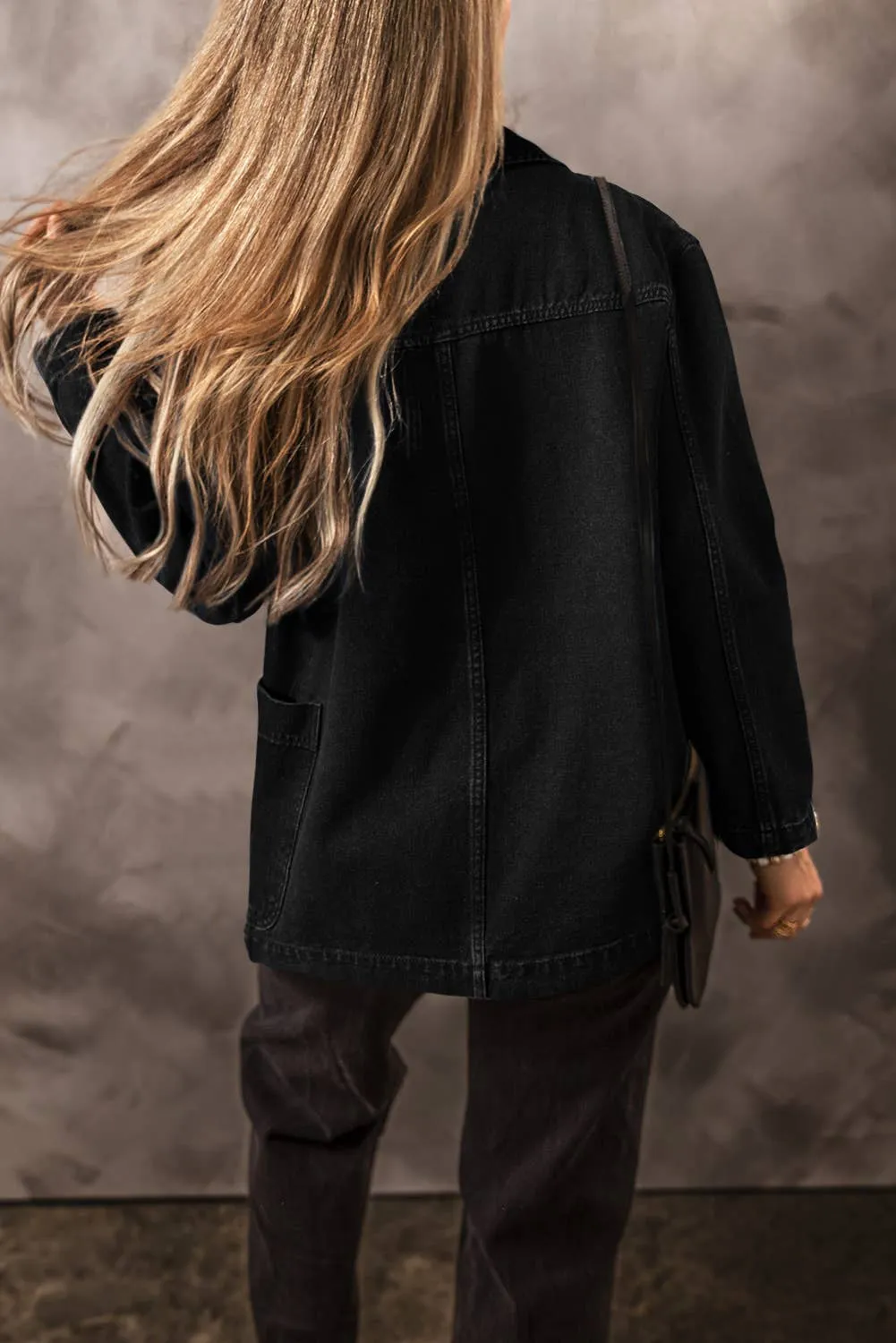 The Jessica Denim Jacket in Black