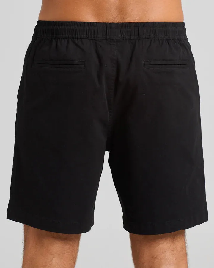 THE MAD HUEYS STRANDED 18" CHINO SHORT BLACK
