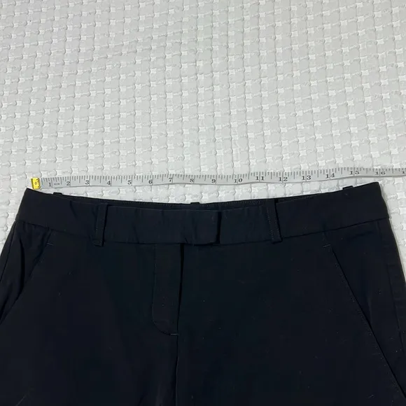 Theory Woman’s Black Waist Tab Chino Shorts
