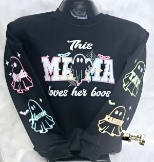 This MAMA Loves Her Boos Crewneck Sweatshirt