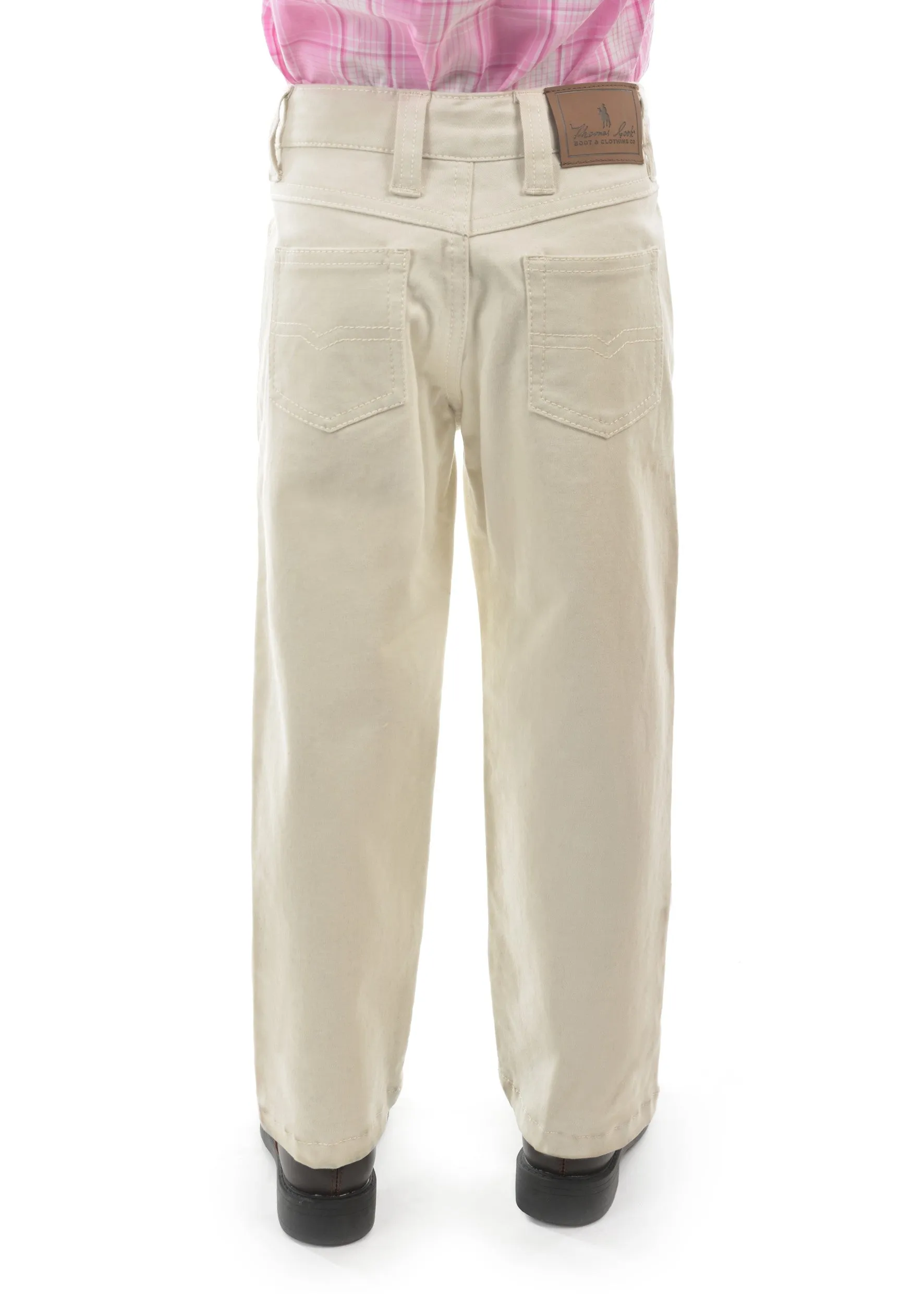 Thomas Cook Stretch Moleskin Kids Jeans - Stone