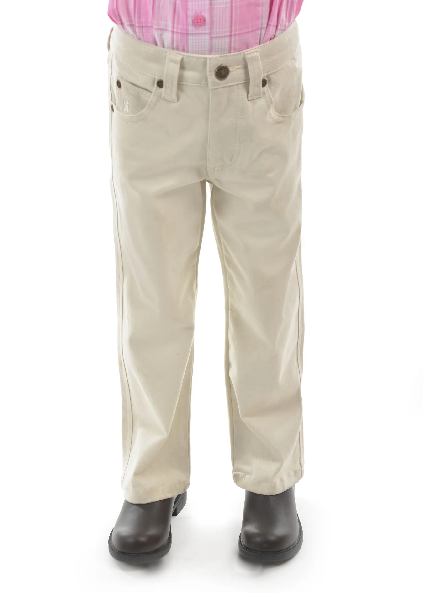 Thomas Cook Stretch Moleskin Kids Jeans - Stone