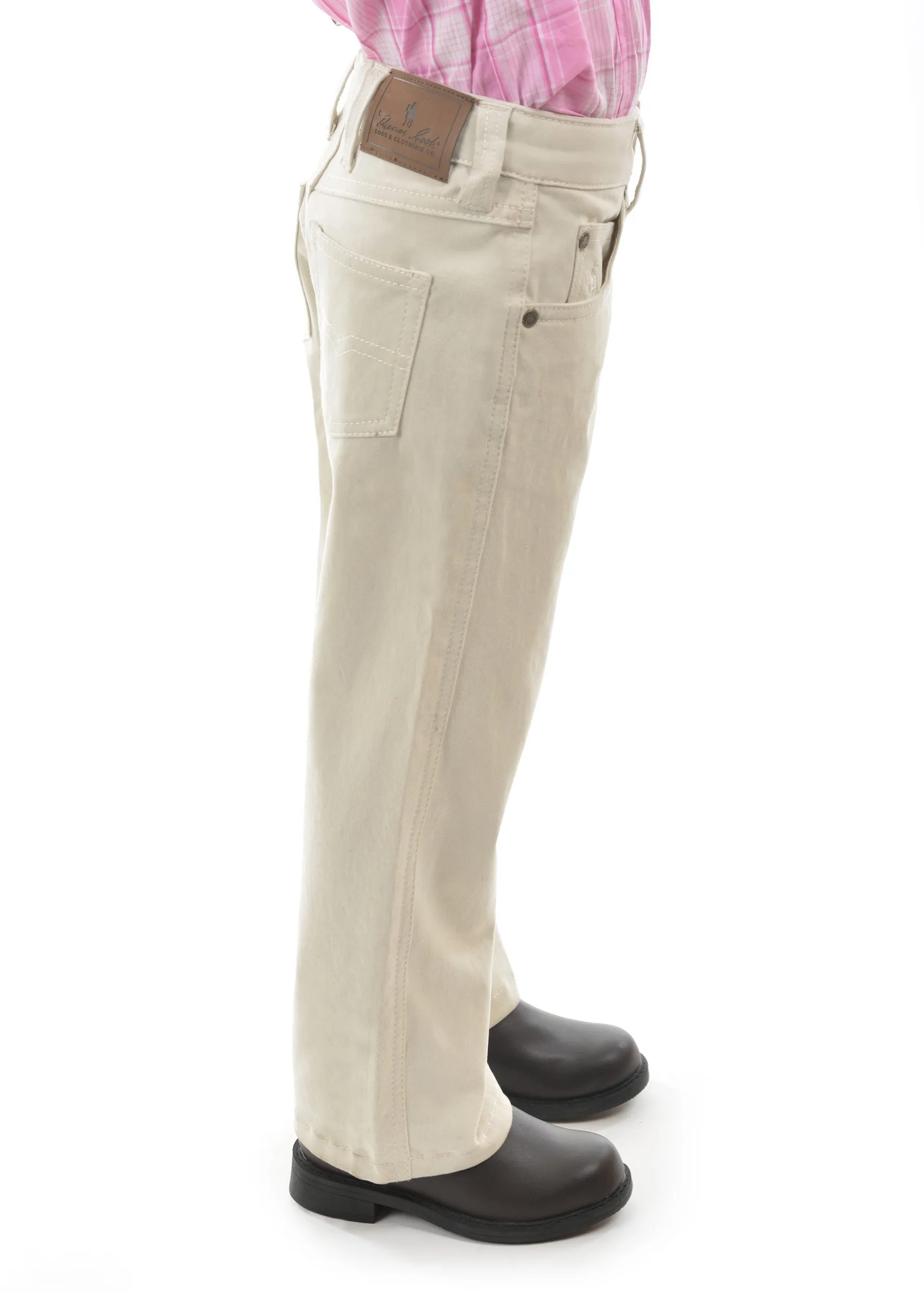 Thomas Cook Stretch Moleskin Kids Jeans - Stone
