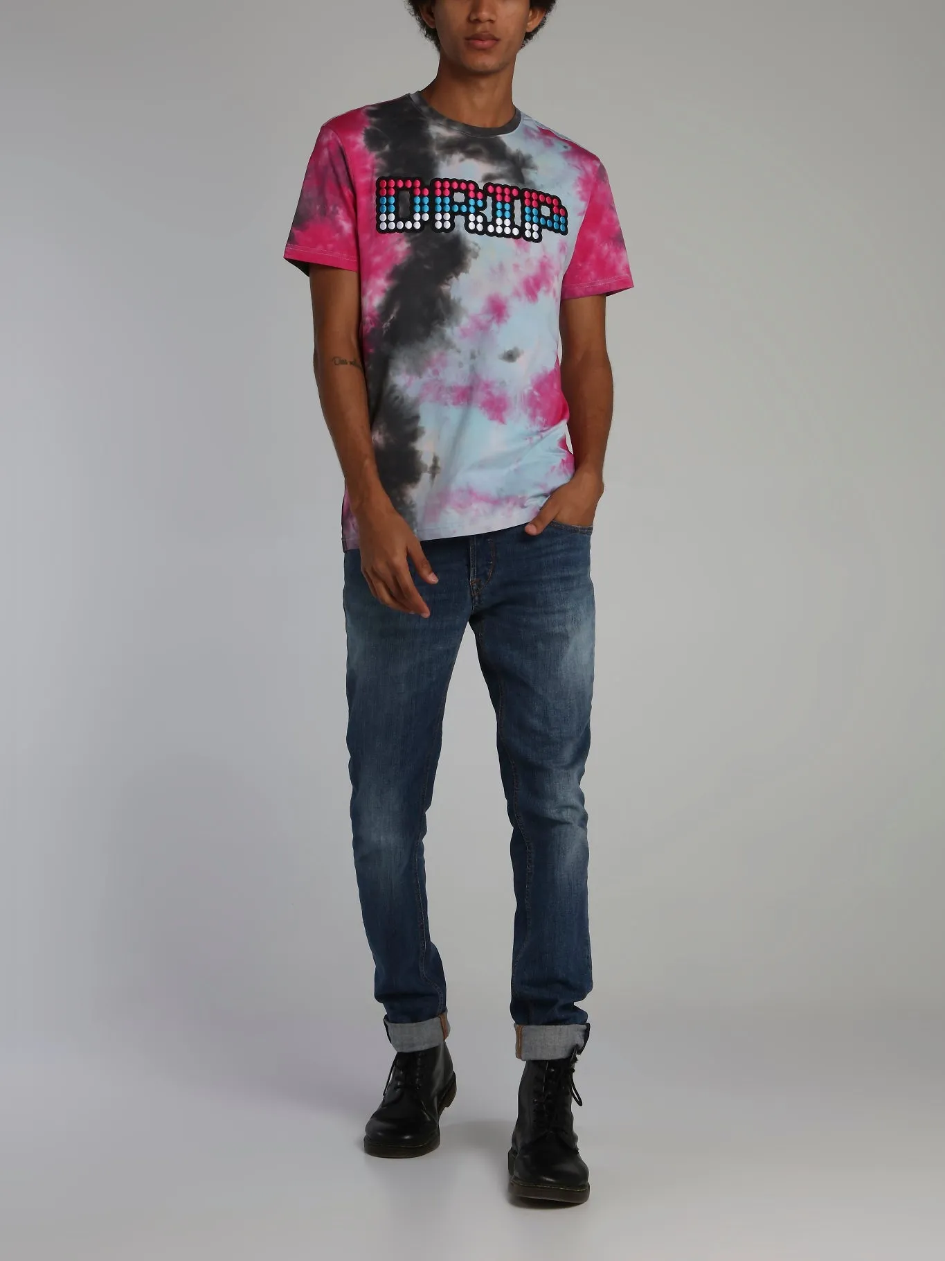 Tie Dye Drip Crewneck T-Shirt