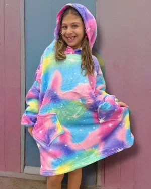Tie-Dye Hooded Blanket
