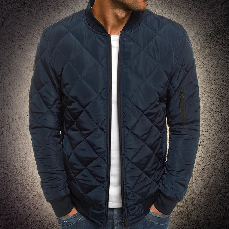 Timeless Men's Solid Color Bomber Jacket