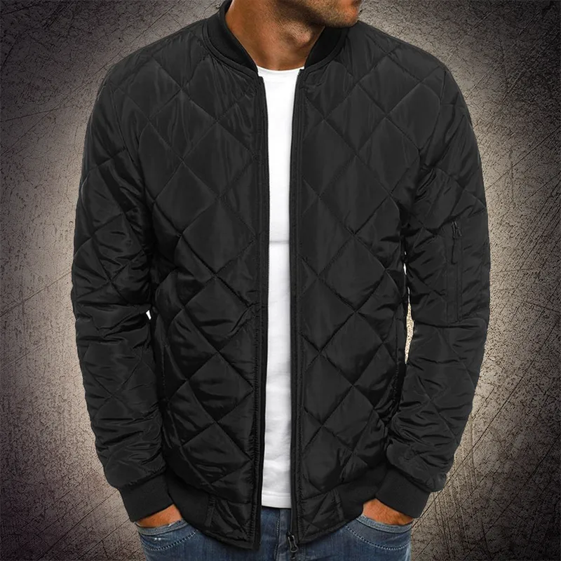 Timeless Men's Solid Color Bomber Jacket