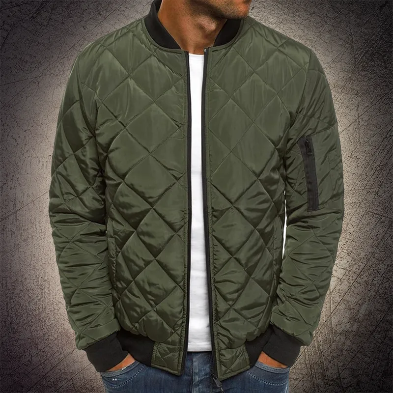 Timeless Men's Solid Color Bomber Jacket