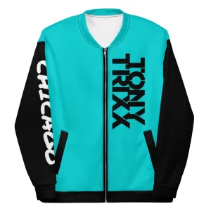 Tony Trixx Chicago Unisex Bomber Jacket - Dark Turquoise