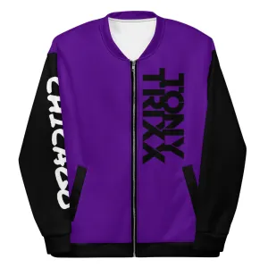 Tony Trixx Chicago Unisex Bomber Jacket - Indigo