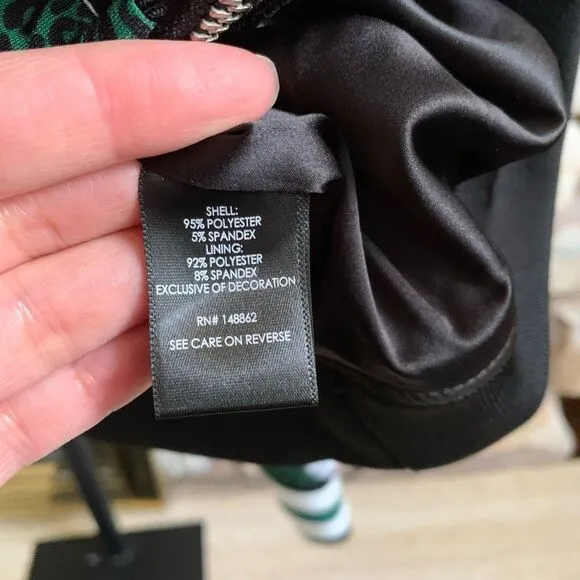 Torrid Sylvia Mollie Bomber - Studio Knit Floral Green size 2