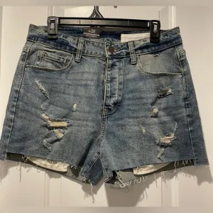 Treasure &amp; Bond Women's Distressed Denim Shorts - Blue