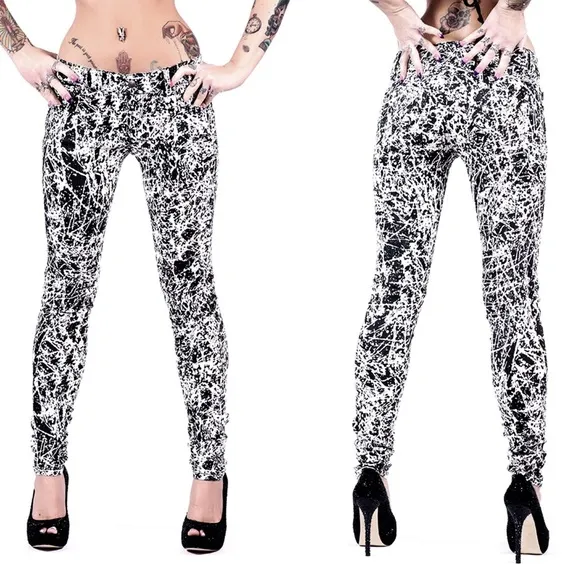 ✨TRIPP NYC✨T-back Splatter Skinny Jeans
