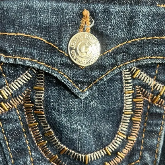 True Religion Women's Dark Wash Skinny Jeans Size 28 Style WLH599X96